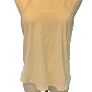 Lululemon White Tank Top Small Workout Gym Exercise Lounge